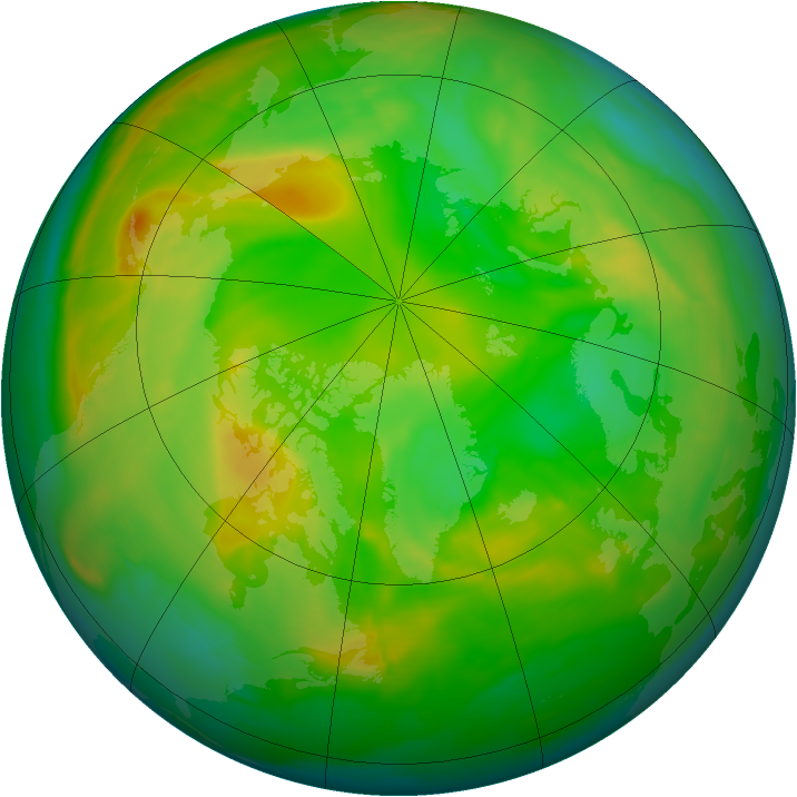 Arctic ozone map for 05 June 2008
